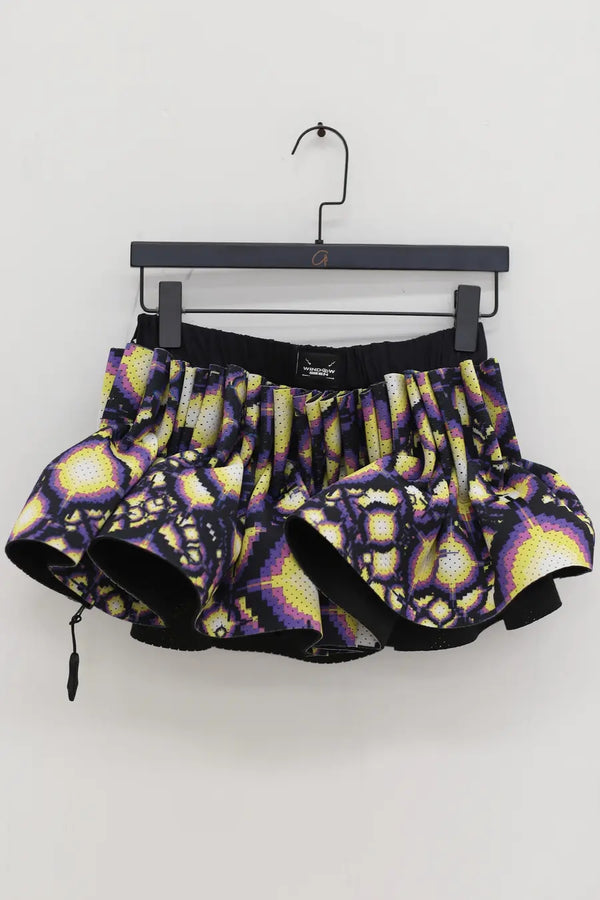 WINDOWSEN 24 Spring/Summer Patterned Skirt WDS-24S004PP-ZIHUANG Purple Yellow